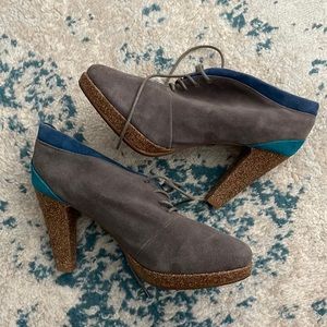 Chelsea Crew suede heels with a cork heel
